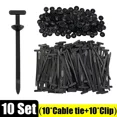thumbnail image 1 of 500/1Pcs Auto Fastener Screw Nylon Cable Ties Buckle Self-Locking Pcomh Mount Car Secure Straps Pin and Button Zip Ties Holder, 1 of 6
