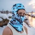 thumbnail image 5 of Unique Bargains 1 Pc Ice Silk Camouflage Balaclava Face Mask Dark Blue, 5 of 5