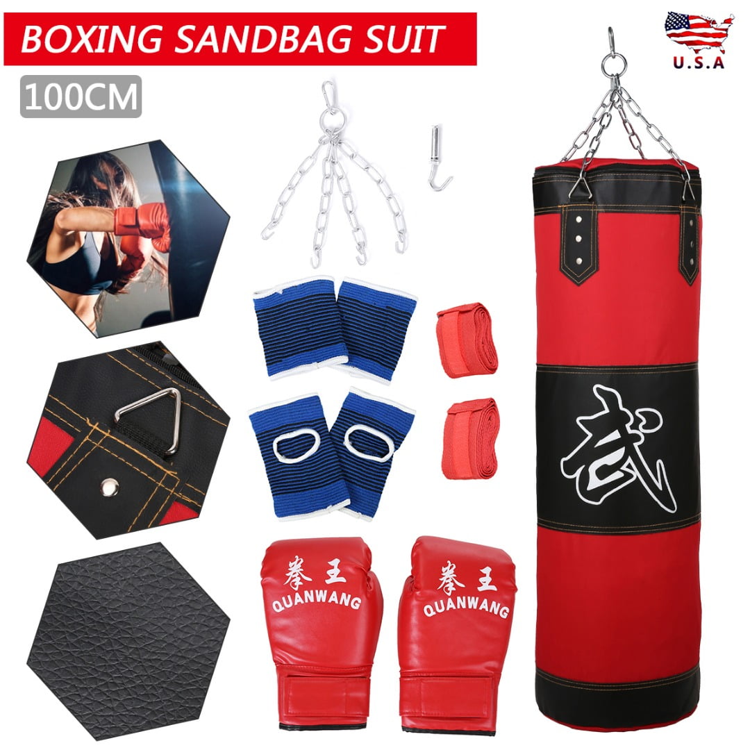 Empty Full Heavy Boxing Punching Bag Training Set Kicking Workout GYM Sandbag 