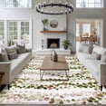 thumbnail image 3 of Large Area Rugs for Living Room Bedroom, Green Pink Weeping Eucalyptus 5'x8' Rug Washable Carpet Runner Indoor Outdoor, Spring Summer Farmhouse Leaves Non Slip Floor Mats Rug for Kitchen, Bathroom, 3 of 8