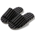 thumbnail image 6 of ZVNAΖH Women's Striped Open Toe Slippers Soft Flat Sole Indoor Outdoor House Shoes, 6 of 7