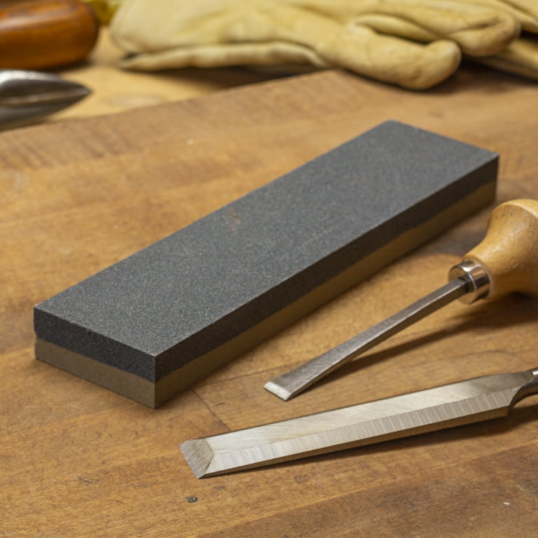 Smith's 50821 8 Inch Dual Grit Sharpening Stone with 100 and 240