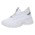 thumbnail image 4 of Women's Mesh Running Shoes Breathable Lightweight Non Slip Platform Athletic Sneakers for Gym Walking Daily White Size 9, 4 of 4