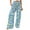 Pink, variant on Womens Dress Pants Women's Retro Printed Fashionable Drawstring Loose Pants High Waisted Casual Pants Wide Leg Pants
