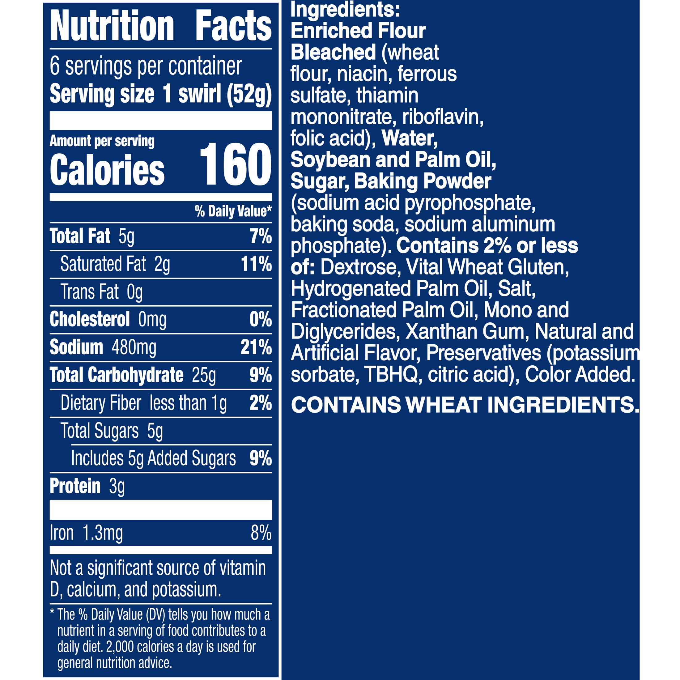 Pillsbury Dinner Roll Style Swirls, Original, 6 Rounds, 11 oz.