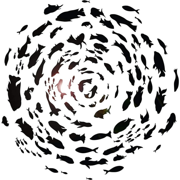 Wall Decal Ocean Sea Fish Fishing Circle Vinyl Decor