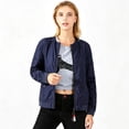 thumbnail image 3 of Smawell Women's Mid Length Hooded Parka Windbreaker Jacket, Casual Drawstring Waist Utility Coat with Multi Pockets, Lightweight Windproof Outdoor Trench Coat for Fall Spring, 3 of 6