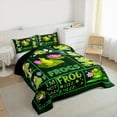 thumbnail image 3 of Manfei Kawaii Frog Bedding Comforter Set 2pcs for Kids, Funny Wildlife Twin Comforter Sets, Animal Plaid Bedding Set, Ultra Soft Home Decor, 3 of 8