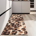 thumbnail image 4 of Beige and Brown Leopard Pattern Kitchen Rug Mat,Kitchen Runner Rugs Non Skid Washable,Decorative Kitchen Floor Mats for Kitchen,Sink,Laundry,17"X47", 4 of 5