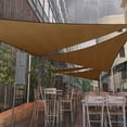 thumbnail image 2 of Amgo 14' x 14' x 19.8' Custom Size Brown Triangle Waterproof Sun Shade Sail Order To Make UPF50+ AMTADT12 Canopy Awning, 98% UV Blockage Water Resistant, Backyard Patio Garden (We Customize), 2 of 9
