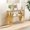 Glod, variant on Newdopro 47 Inch Modern Art Deco 2-Tier Oval Console Table, Silver Stainless Steel Frame Black Glass Top