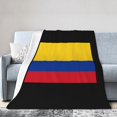 thumbnail image 2 of Manta de franela con la bandera de Colombia, elegante edredón para una siesta, edredón de invierno para las cuatro estaciones, antimicrobiano, con control de olores, ligero y antiestático, unisex, 60, 2 of 5