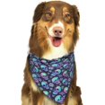 thumbnail image 6 of Disketp Skull flower tie dye Dog Bandanas 1PC Triangle Adjustable Puppy Bandana Bib Handkerchief for Large Medium Girl Dogs Pets Gift, 6 of 6