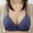 Navy, variant on loopsun Womens Plus Size Bra,Woman's Solid Color Comfortable Hollow Out Perspective Bra Underwear No Rims