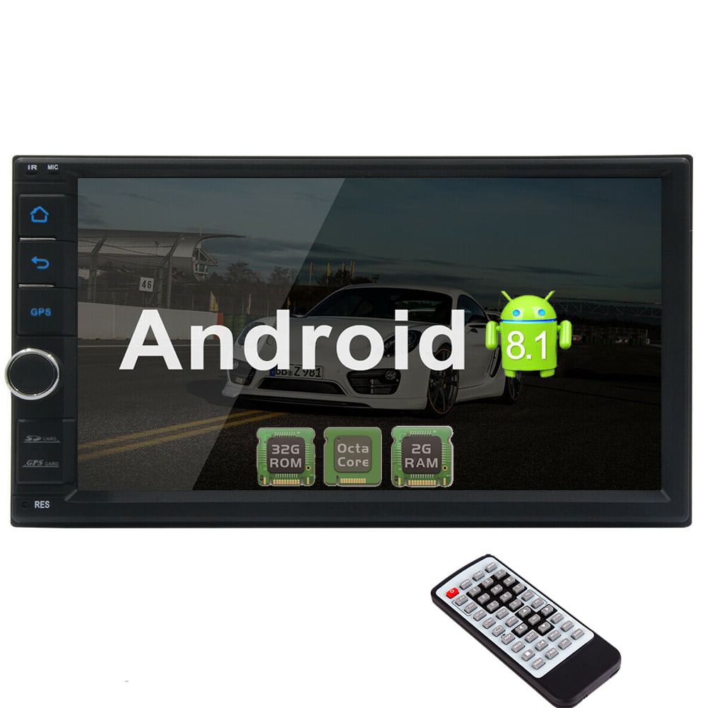 7"Android 8.1 Quad-Core 2Din Car GPS Nav Stereo Radio Wifi 3G 4G Mirror Link OBD 