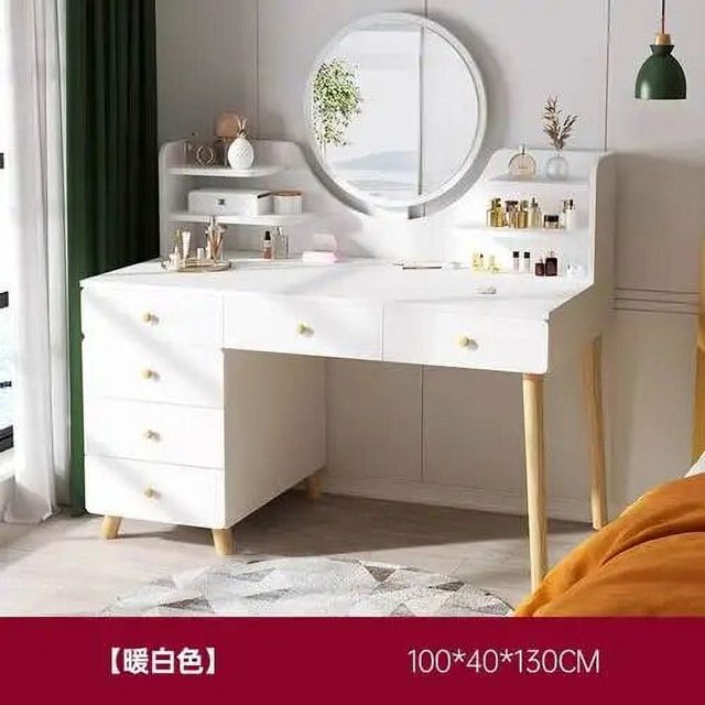 Mirror Chair Led Dressing Table Brown Bedroom Multifunctional Luxury Dressing Table Classic Charm Tocador Maquillaje Furniture My Lux Decor Round