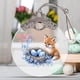 thumbnail image 3 of Uuiauoio Glass Easter Ornament 2D Flat Pendant with Bunny Egg Designs for Tree Gift Basket Filler Holiday Party Decorations Keepsake, 3 of 5