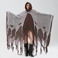 thumbnail image 2 of SUNSIOM Halloween Witch Cloak with Hood Exaggerated Ripped Grim Reaper Cape Cosplay Props, 2 of 7