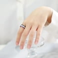 thumbnail image 2 of 8mm Silver Band Jewelry Mens Polished Ring Stainless Steel Male Size 7-11, 2 of 8