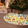 thumbnail image 4 of Salouo Forest Mushrooms Christmas Tree Skirt 30" Farmhouse Christmas Decorations Snowman Xmas Tree Skirt Tree Mat for Holiday Party Decor, 4 of 8