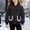Black, variant on Girls Stand Collar Quilted Jacket Bow Embroidery Coat Ruffle Pocket Long Sleeve Button Up Warm Outerwear Purple