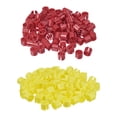 thumbnail image 1 of 300 piezas de marcadores de perchas, etiquetas en blanco, adecuadas para varillas de 3.5 mm, etiquetas de color para perchas de ropa, rojo + amarillo, 1 of 6