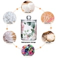 thumbnail image 4 of Peonies with Roses Leaves Romantic Translucent Plastic Cans Storage Canisters with Lid Set of 4, 4 of 7