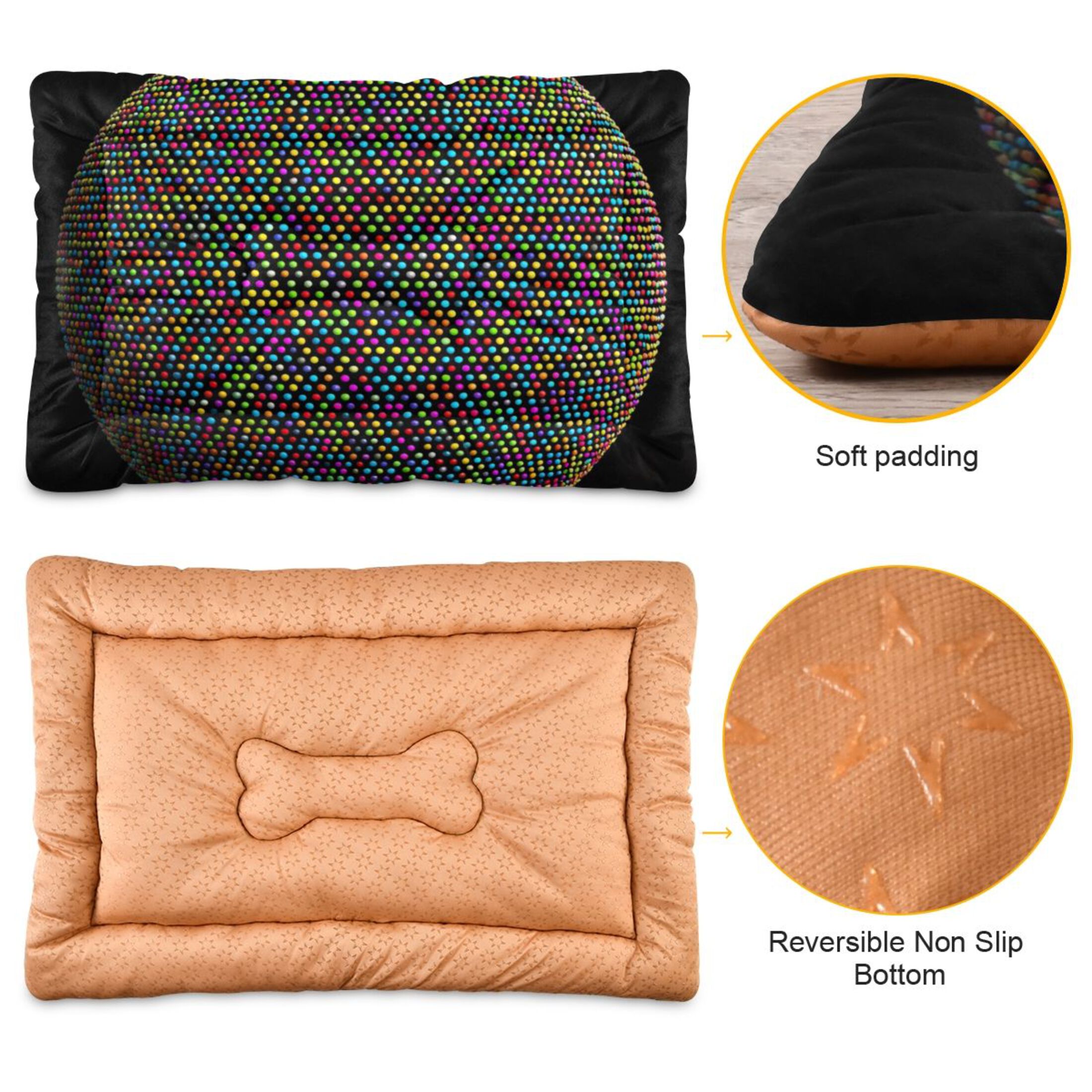 Cozy Mat Pet Bed Indoor Outdoor Warm Soft For Cat Dog Puppy(S/M) A Sphere Made Of Tiny