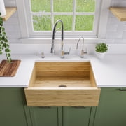 ALFI brand AB3021 30 Single Bowl Bamboo Kitchen Farm Sink