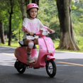 thumbnail image 6 of Track Seven 24V Ride on Motorcycle 250W Electric Motorcycle, Max Speed 10 Mph, Twist-Grip Throttle, 2 Speeds, MP3 Player, Bluetooth, Ride on Toy Car for Boys Girls Age 8+, Pink, 6 of 10
