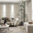 thumbnail image 6 of 102 Inches Long Oatmeal Colored Pinch Pleat Sheer Curtains with Hooks,Back Tab Semi Transparentes Light Filtering Linen Cotton Blend Ocher Tone Rustic Cabin Style Drapes Curtains,40x102 inch Length, 6 of 17