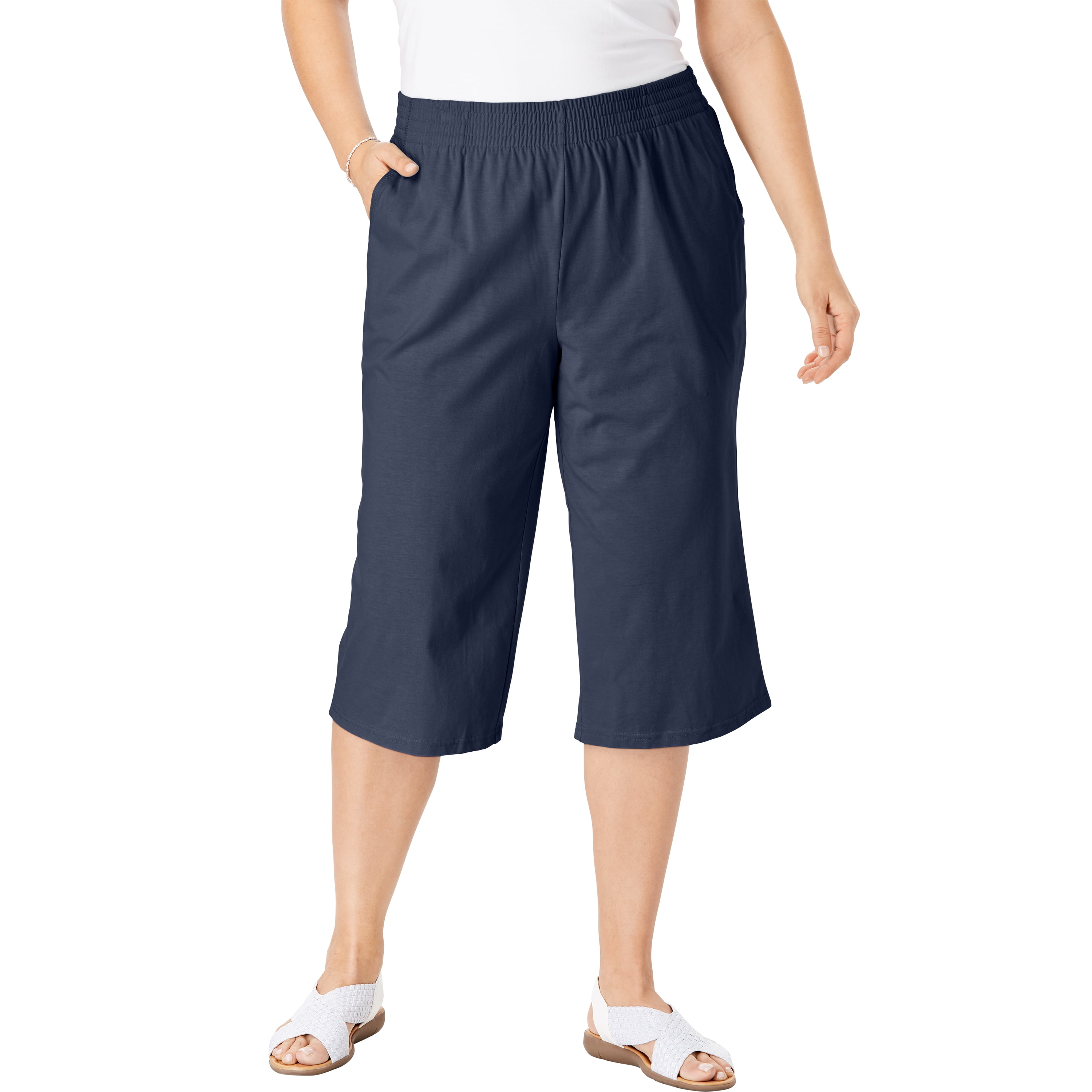 jersey knit capris