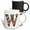 Multicolor, variant on 3drose, Boho Floral Monogram Initial W, 11oz Two-tone Black Mug