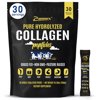Zammex Grass Fed Bovin Collagen Peptides Powder Travel Packets, Unflavored Hydrolyzed Collagen Peptide Powder Packet, 30 pcs