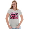thumbnail image 4 of Hope Fight Survive Breast Cancer Womens Slim Fit Graphic Tee Brisco Brands L, 4 of 5