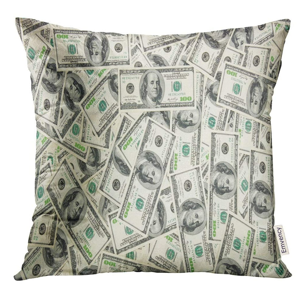 STOAG Green Bill The Many Dollars Money White 100 Cash Throw Pillowcase