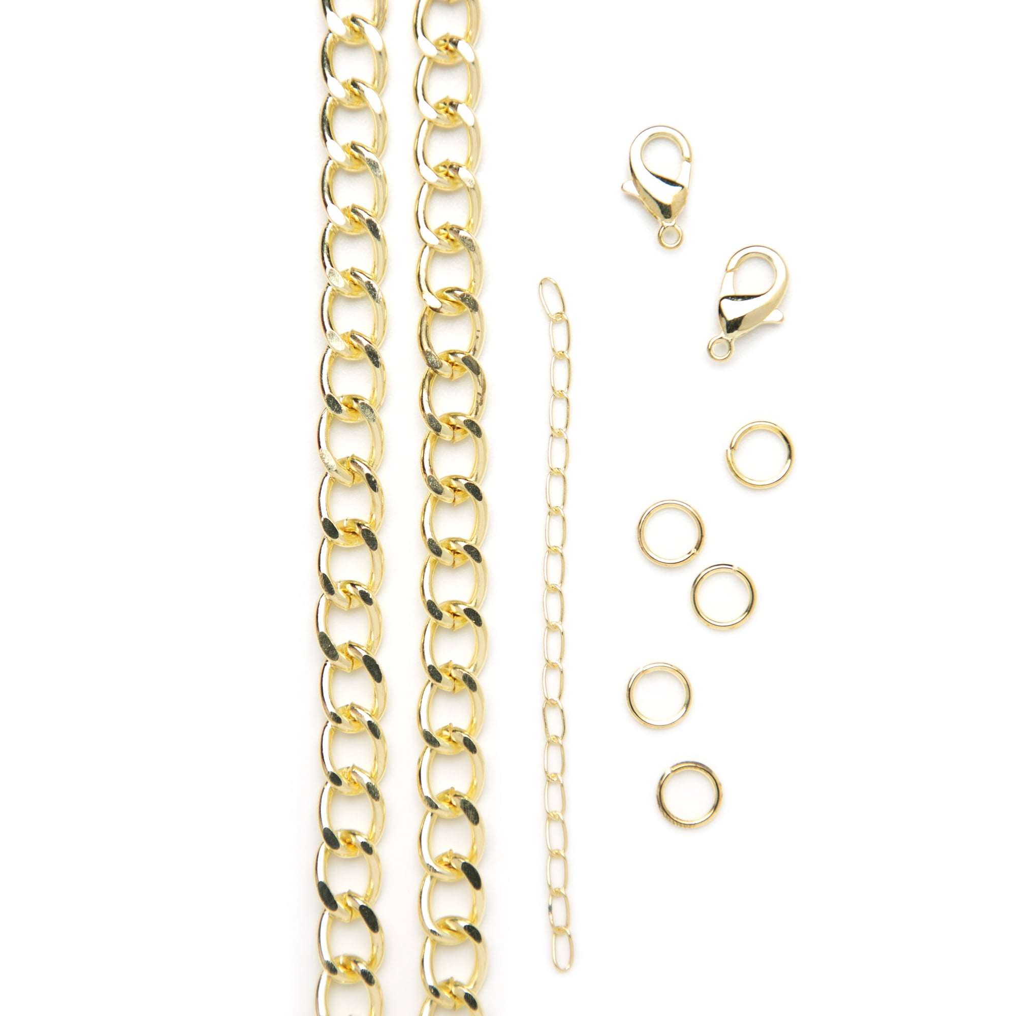 29mm Wearable 14k Gold Filled Nose Chain with White Cat Eye beads