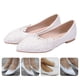thumbnail image 4 of EeaseMX 1 par de zapatos planos con encaje, elegantes zapatos de boda, zapatos casuales para exteriores, blancos, 4 of 7