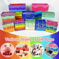 thumbnail image 4 of Gift Bags Assorted Sizes and Designs with Handle and Tissue Paper Birthday Gift Bags Rainbow for Birthday Bag Party Baby Shower Wedding Holiday Presents (Striped, 10), 4 of 4