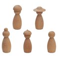 thumbnail image 4 of Pegwooden People Wood Dolls Figures Toys Kids Unpainted Figurines Bodiesdecorative Craft Blank Painted Unfinished, 4 of 6