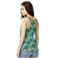 thumbnail image 2 of Aeropostale Womens Sheer Pleated Tropical Tank Top, Black, Juniors, Small, 2 of 2