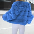 thumbnail image 5 of Fake Fur Coat, Yigetop Womens Winter Outerwear Faux Fur Long Sleeve Crop Jacket Shaggy Coat Open Front Cardigans Fur Coats for Women Sky Blue M, 5 of 6