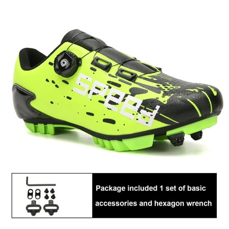 

FULORIS Men Mountain Bike Cycling Shoes MTB Rotating Buckle Compatible with 2-Bolt Cleats