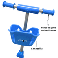 thumbnail image 3 of Scooter para Niños con Canastilla Tres Ruedas de Goma Manubrio Ajustable de 60 a 72 cm Soporta hasta 25 kg - Azul, 3 of 5