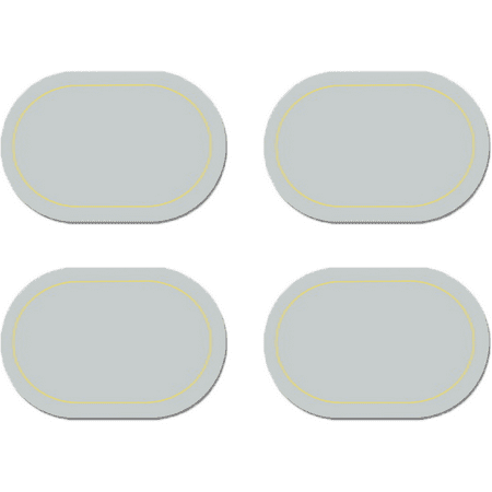 

Faux Leather Placemats Set Of 4 - Double-Sided Color Oval Design Dining Table Mats Waterproof Heat Resistant Home Decor