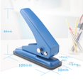 thumbnail image 2 of Single Hole Punch, 1/4 Inch Handheld Puncher with 20 Sheet Capacity, Non-Slip Base for Paper Crafting and Office Use, Blue, 2 of 7