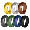 thumbnail image 4 of 7 bandas de boda de silicona para hombres y mujeres, compromiso seguro, flexible y cómodo. Hugo Banda de anillo de silicona, 4 of 10