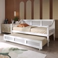 thumbnail image 2 of Castle Place Timeless Cane Wooden Daybed with Trundle, White, 2 of 12