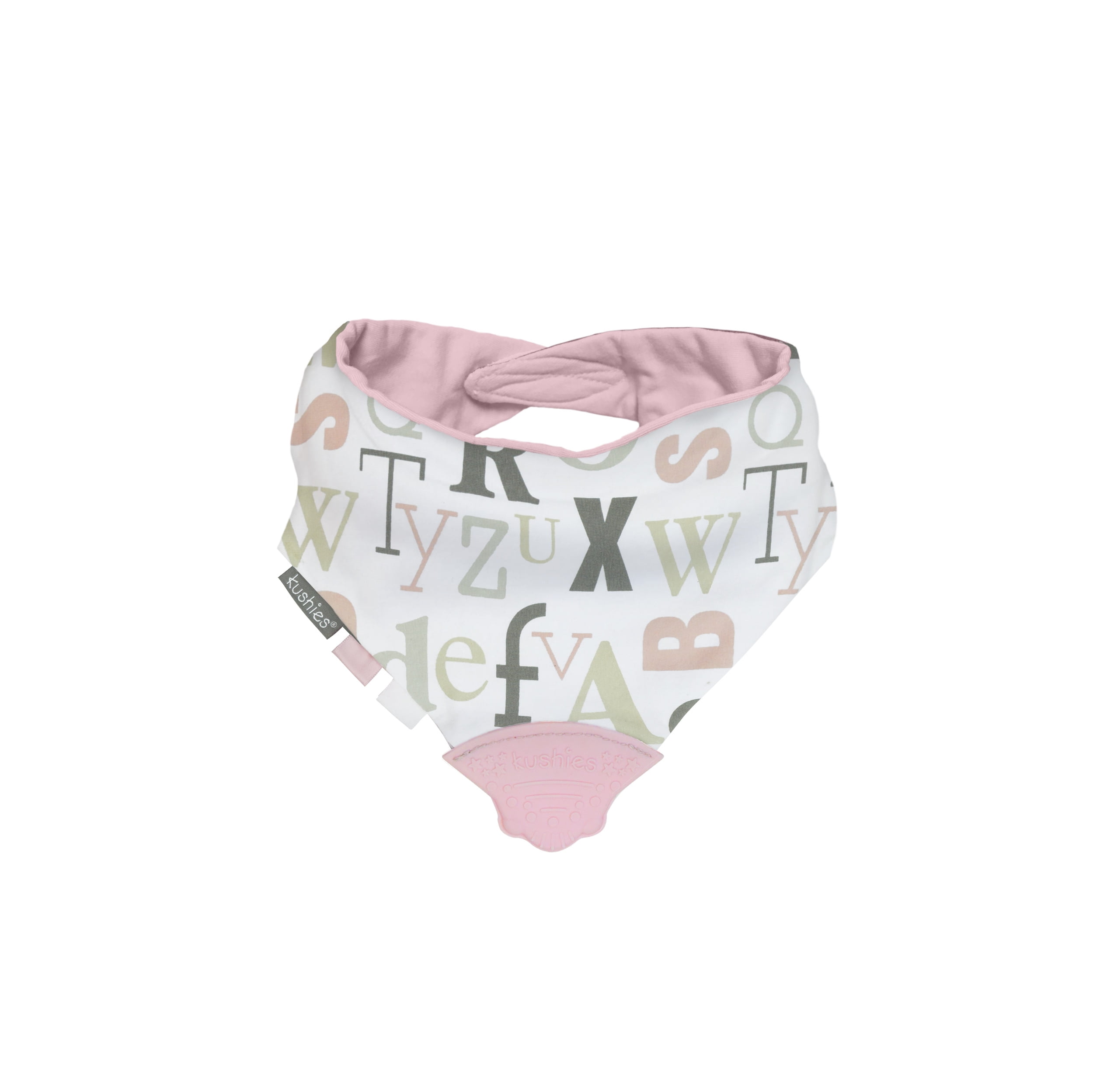 Kushies Chewbib Bandana Bib with Teether 6M+ ABC