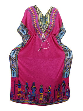 Mogul African Kaftan Dress Women Beach Cover Up Kimono Caftan Maxi Gown